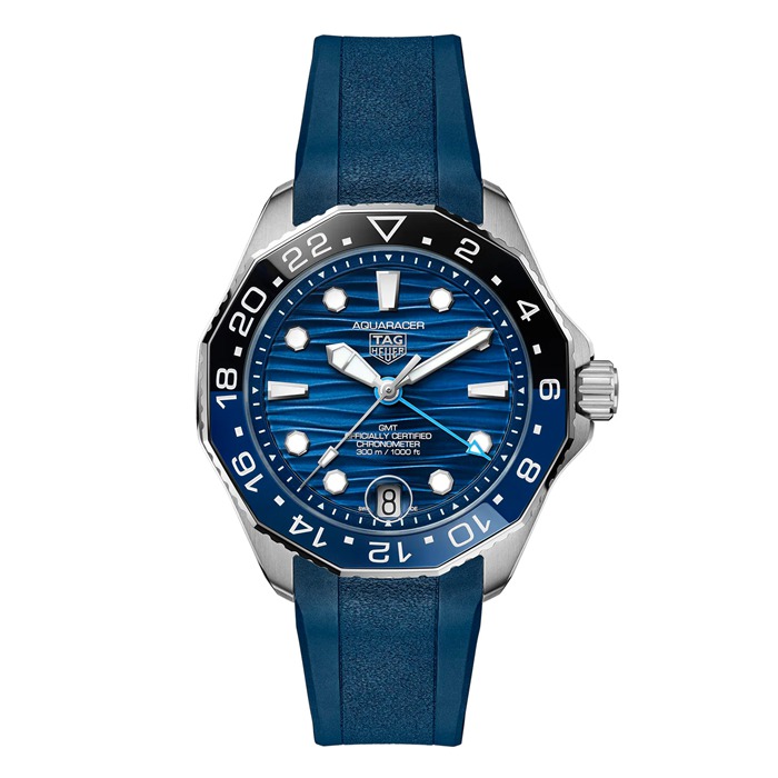 Orologio TAG Heuer Aquaracer Professional 300 GMT 42mm Uomo Gomma Blu WBP5114.FT6259