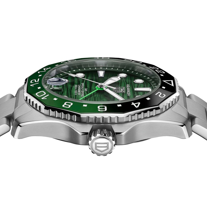 Orologio TAG Heuer Aquaracer Professional 300 GMT 42mm Uomo Verde WBP5115.BA0013 - immagine 4