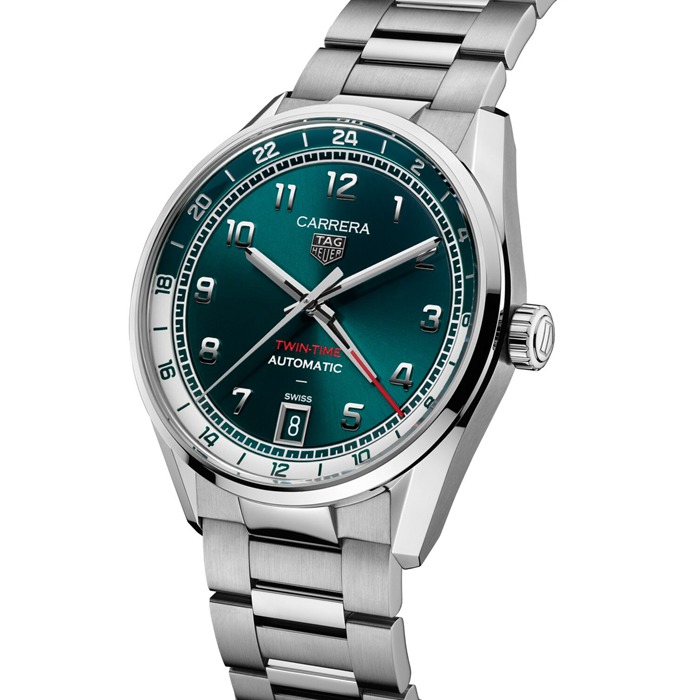 Orologio TAG Heuer Carrera Date 41mm Uomo Verde WDA2114.BA0043 - immagine 2