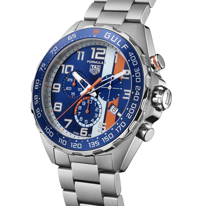 Orologio TAG Heuer Formula 1 Chronograph X Gulf 43mm Uomo CAZ101AT.BA0842 - immagine 2