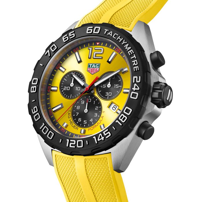 Orologio TAG Heuer Formula 1 Cronografo al quarzo 200M 43mm Uomo Gomma Gialla CAZ101AM.FT8054 - immagine 2