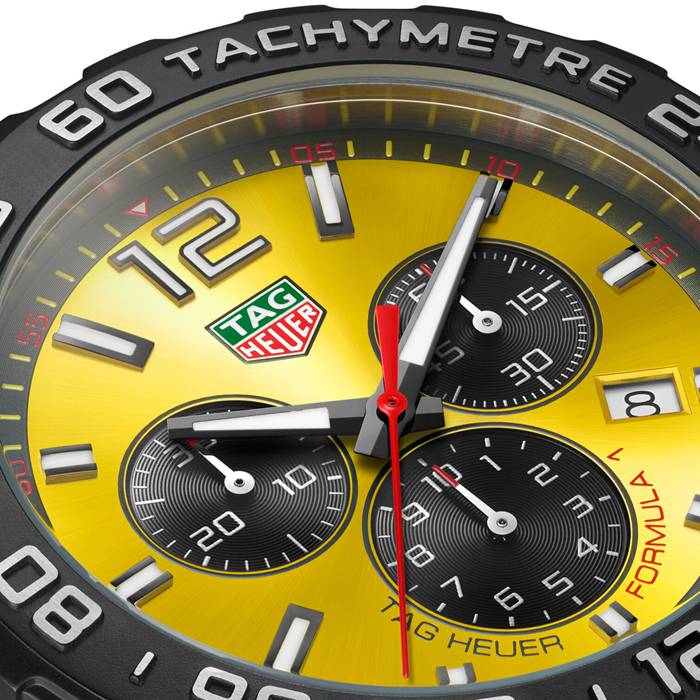 Orologio TAG Heuer Formula 1 Cronografo al quarzo 200M 43mm Uomo Gomma Gialla CAZ101AM.FT8054 - immagine 3