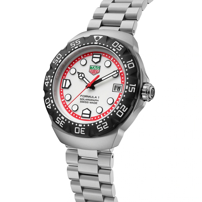 Orologio TAG Heuer Formula 1 Solargraph 38mm Uomo Bianco WBY1111.BA0042 - immagine 2