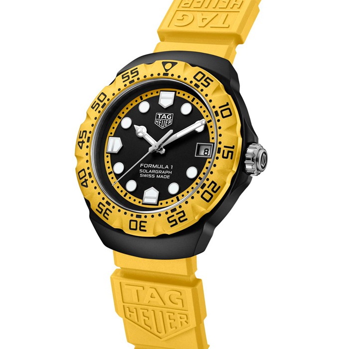 Orologio TAG Heuer Formula 1 Solargraph Edizione Limitata 38mm Uomo Giallo WBY1117.FT8087 - immagine 2