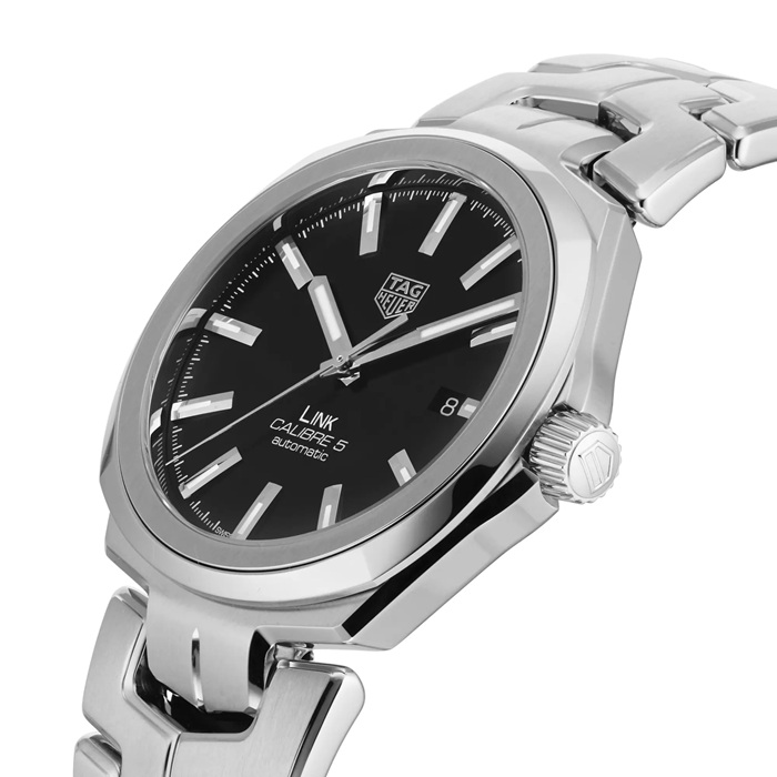 Orologio TAG Heuer Link Calibre 5 41mm Automatic Date Uomo WBC2110.BA0603 - immagine 5