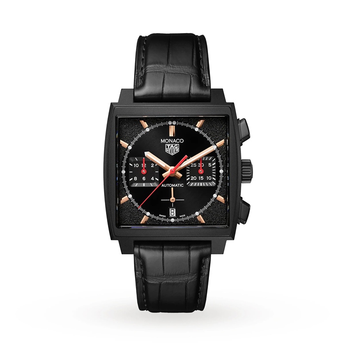 Orologio TAG Heuer Monaco Dark Lord 39 mm Uomo CBL2180.FC6497