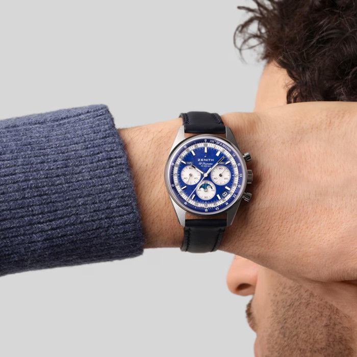 Orologio Zenith Chronomaster Original Lapis Lazuli 38mm Uomo 03.3400.3610/51.C910 - immagine 5