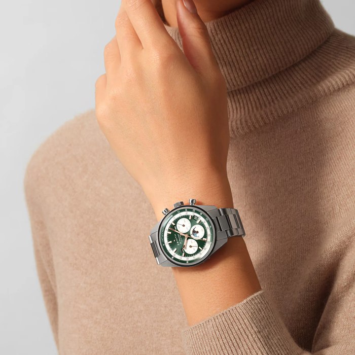 Orologio Zenith Chronomaster Original Steel 38mm Boutique Edition Uomo Verde 03.3400.3610/40.M3200 - immagine 3