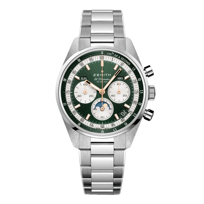 Orologio Zenith Chronomaster Original Steel 38mm Boutique Edition Uomo Verde 03.3400.3610/40.M3200