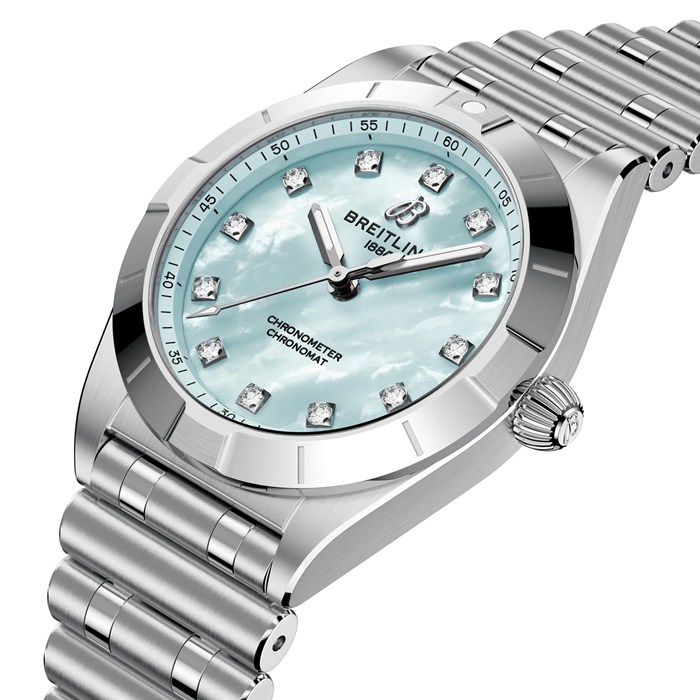 Orologio da donna Breitling Chronomat 28mm Blu Madreperla A72310101C1A1 - immagine 2