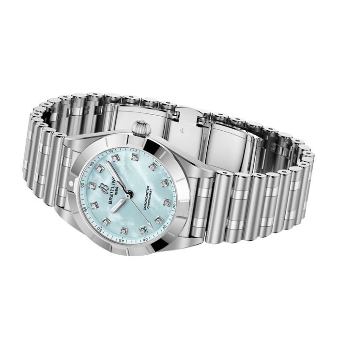Orologio da donna Breitling Chronomat 28mm Blu Madreperla A72310101C1A1 - immagine 3