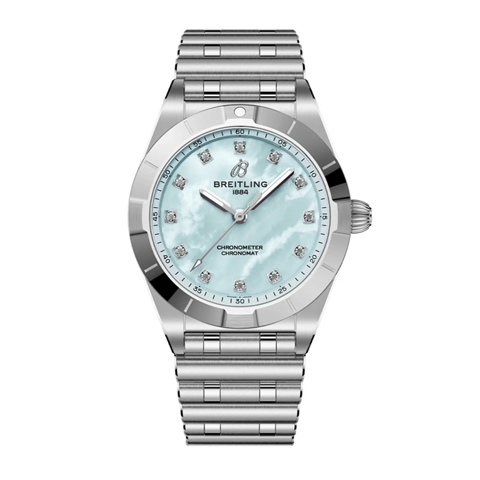 Orologio da donna Breitling Chronomat 28mm Blu Madreperla A72310101C1A1