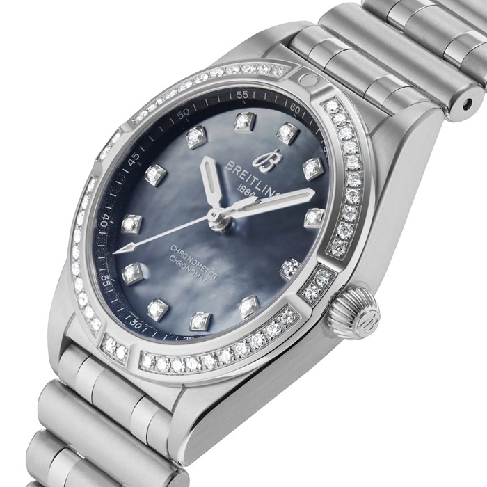 Orologio da donna Breitling Chronomat 28mm Nero Madreperla A72310531G1A1 - immagine 5