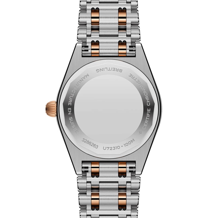 Orologio da donna Breitling Chronomat in acciaio inossidabile e oro rosso 18k 28mm Madreperla U72310531A1U1 - immagine 4