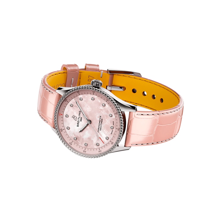 Orologio da donna Breitling Navitimer 32 mm Madreperla rosa Alligatore A77320D91K1P1 - immagine 4