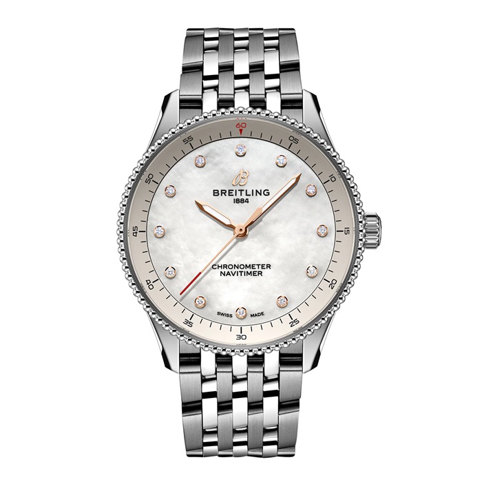 Orologio da donna Breitling Navitimer 32mm Bianco Madreperla A77320E61A2A1