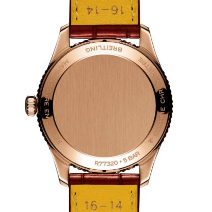 Orologio da donna Breitling Navitimer 32mm Bianco Madreperla Alligatore 18k Oro Rosso R77320E61A1P1 - immagine 2