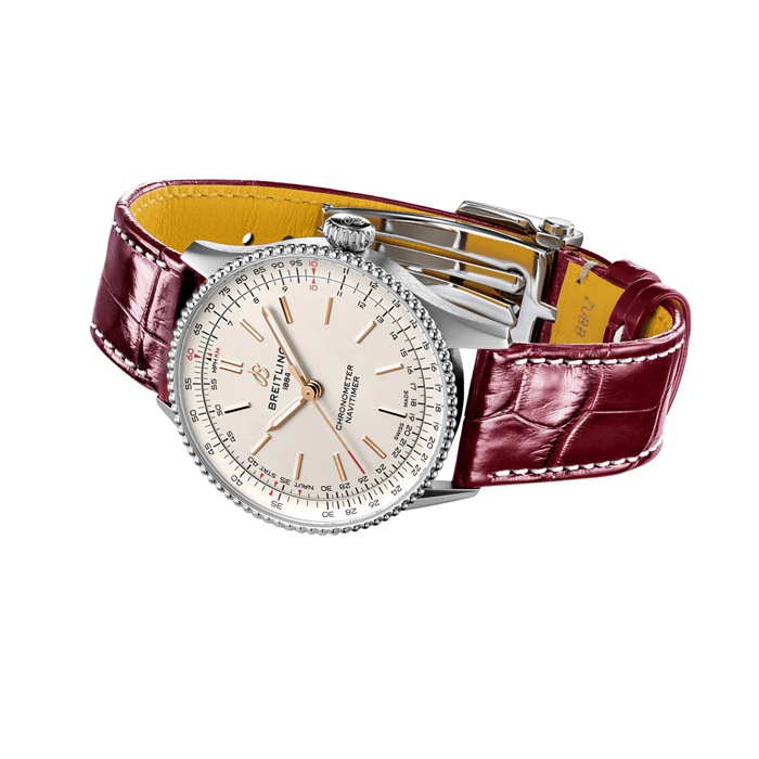 Orologio da donna Breitling Navitimer 36 mm Alligatore argento A17327211G1P1 - immagine 4