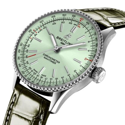 Orologio da donna Breitling Navitimer 36 mm Alligatore verde A17327361L1P1 - immagine 3