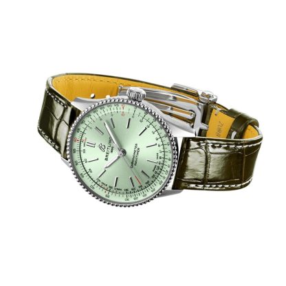 Orologio da donna Breitling Navitimer 36 mm Alligatore verde A17327361L1P1 - immagine 4