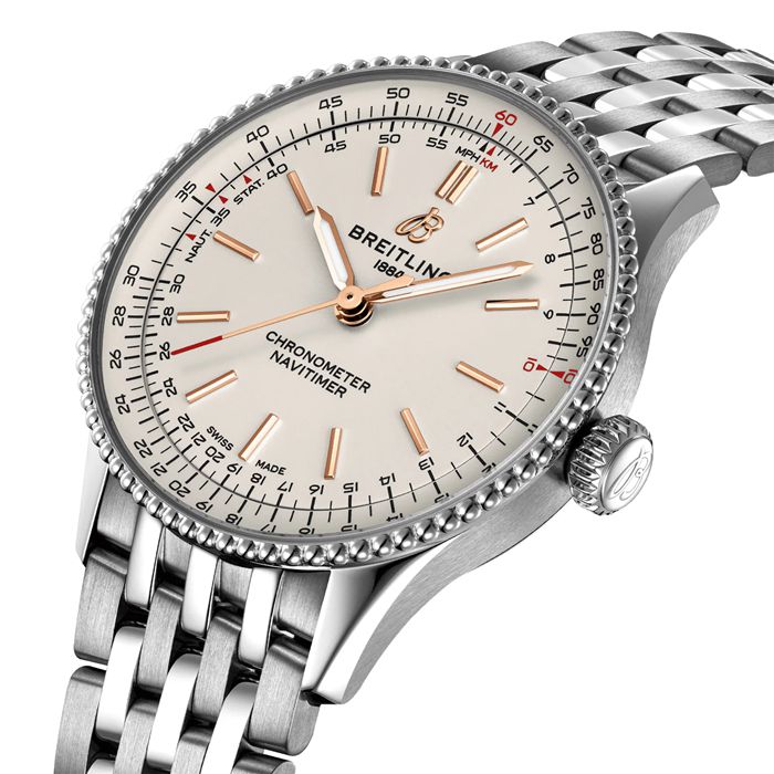 Orologio da donna Breitling Navitimer 36 mm Argento A17327211G1A1 - immagine 3