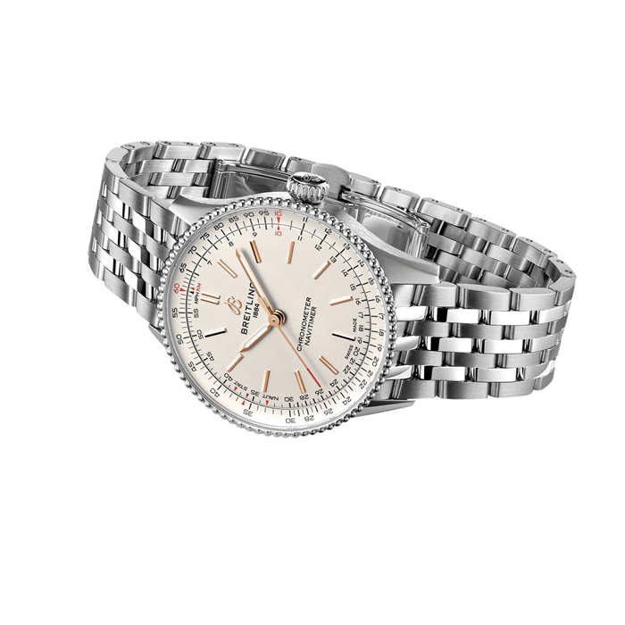 Orologio da donna Breitling Navitimer 36 mm Argento A17327211G1A1 - immagine 4
