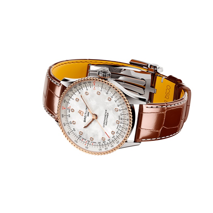 Orologio da donna Breitling Navitimer 36 mm Madreperla bianca Alligatore U17327211A1P1 - immagine 4