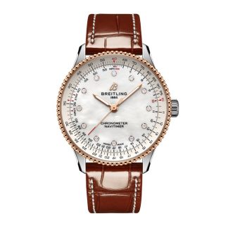 Orologio da donna Breitling Navitimer 36 mm Madreperla bianca Alligatore U17327211A1P1