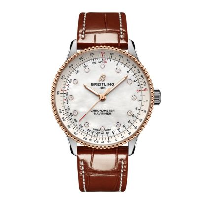Orologio da donna Breitling Navitimer 36 mm Madreperla bianca Alligatore U17327211A1P1