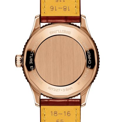 Orologio da donna Breitling Navitimer 36mm Bianco Madreperla Alligatore 18k Oro Rosso R17327211A1P1 - immagine 2