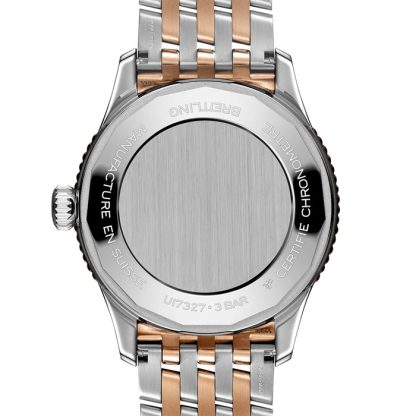 Orologio da donna Breitling Navitimer 36mm Bianco Madreperla in acciaio inossidabile e oro rosso 18k U17327211A1U1 - immagine 2