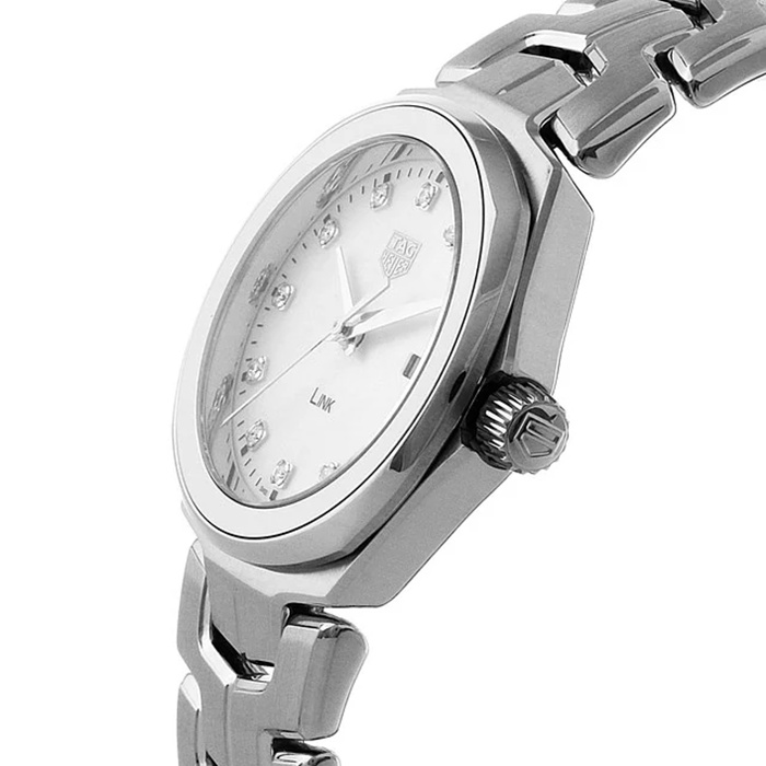 Orologio da donna TAG Heuer Link Quartz Date Mother Of Pearl 32mm WBC1312.BA0600 - immagine 2