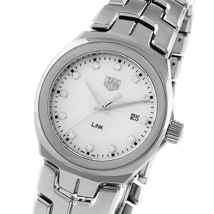 Orologio da donna TAG Heuer Link Quartz Date Mother Of Pearl 32mm WBC1312.BA0600 - immagine 3