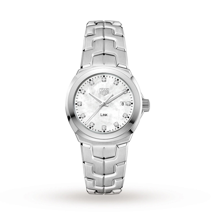 Orologio da donna TAG Heuer Link Quartz Date Mother Of Pearl 32mm WBC1312.BA0600