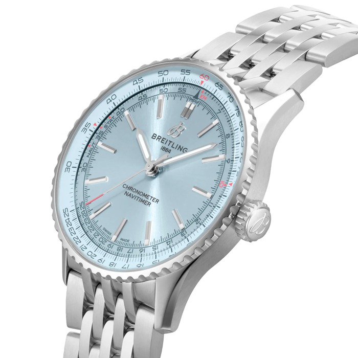 Orologio da uomo Breitling Navitimer Automatic 41mm Acciaio inossidabile blu chiaro A17329171C1A1 - immagine 5