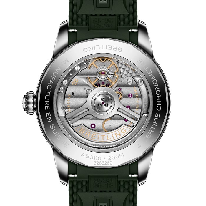 Orologio da uomo Breitling Superocean Heritage B31 Automatic 40mm Gomma Verde AB3110361L1S1 - immagine 2