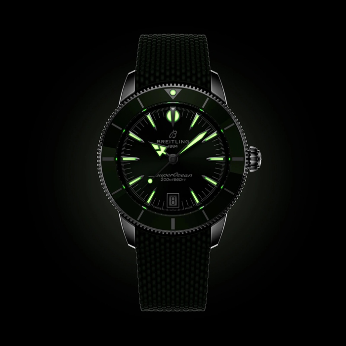 Orologio da uomo Breitling Superocean Heritage B31 Automatic 40mm Gomma Verde AB3110361L1S1 - immagine 5