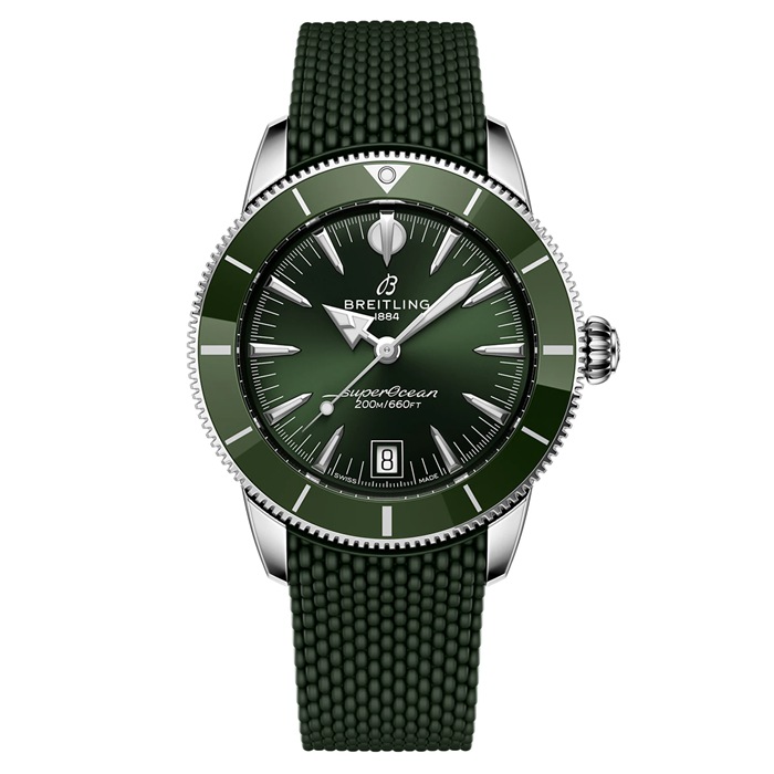 Orologio da uomo Breitling Superocean Heritage B31 Automatic 40mm Gomma Verde AB3110361L1S1
