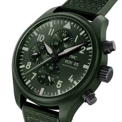 Orologio da uomo IWC Pilot's Chronograph Top Gun Edition Woodland 44,5 mm verde IW389106 - immagine 3