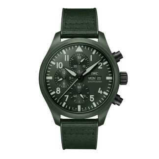 Orologio da uomo IWC Pilot's Chronograph Top Gun Edition Woodland 44,5 mm verde IW389106