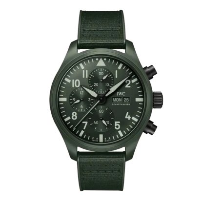 Orologio da uomo IWC Pilot's Chronograph Top Gun Edition Woodland 44,5 mm verde IW389106