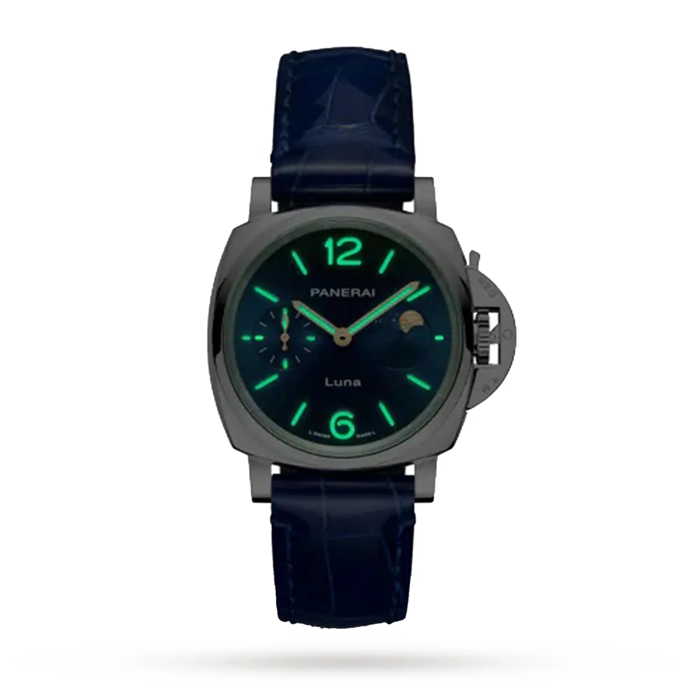 Panerai Luminor Due Luna Moonphase 38mm Donna Orologio Blu PAM01179 - immagine 2