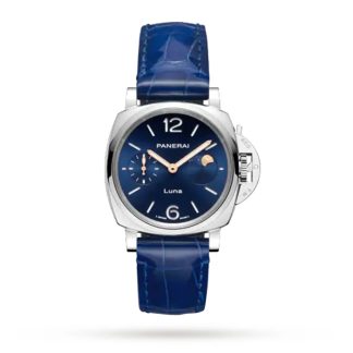 Panerai Luminor Due Luna Moonphase 38mm Donna Orologio Blu PAM01179