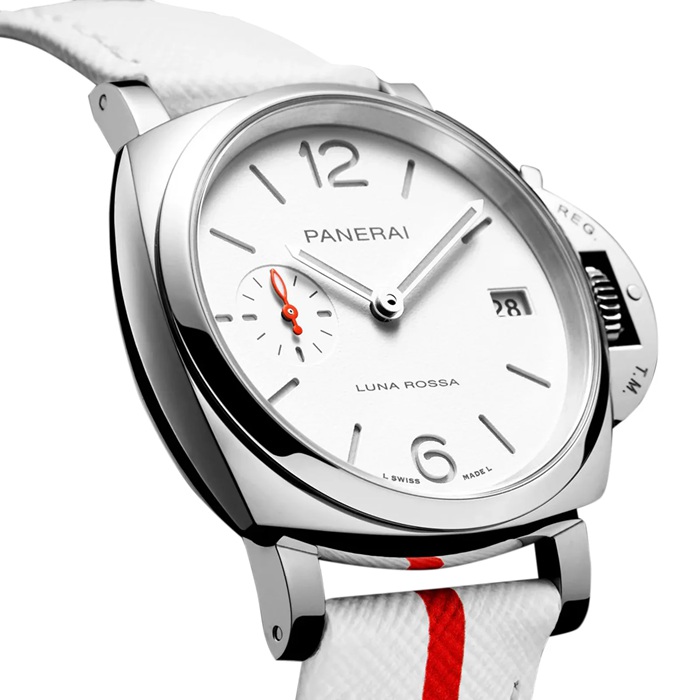Panerai Luminor Due Luna Rossa 38mm Orologio da donna bianco PAM01378 - immagine 2