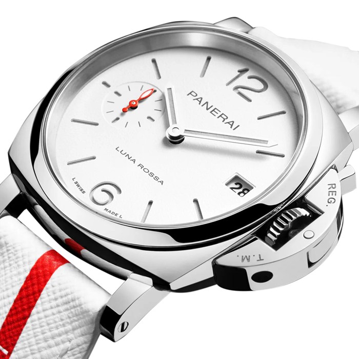 Panerai Luminor Due Luna Rossa 38mm Orologio da donna bianco PAM01378 - immagine 3