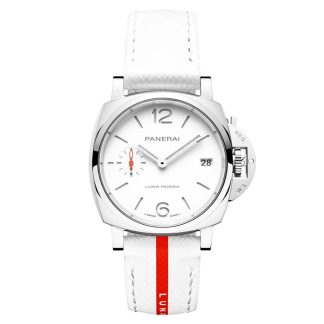 Panerai Luminor Due Luna Rossa 38mm Orologio da donna bianco PAM01378