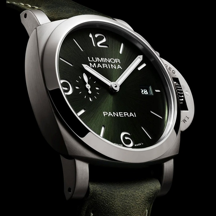 Panerai Luminor Marina Titanio 44mm Orologio Uomo Verde PAM03325 - immagine 2