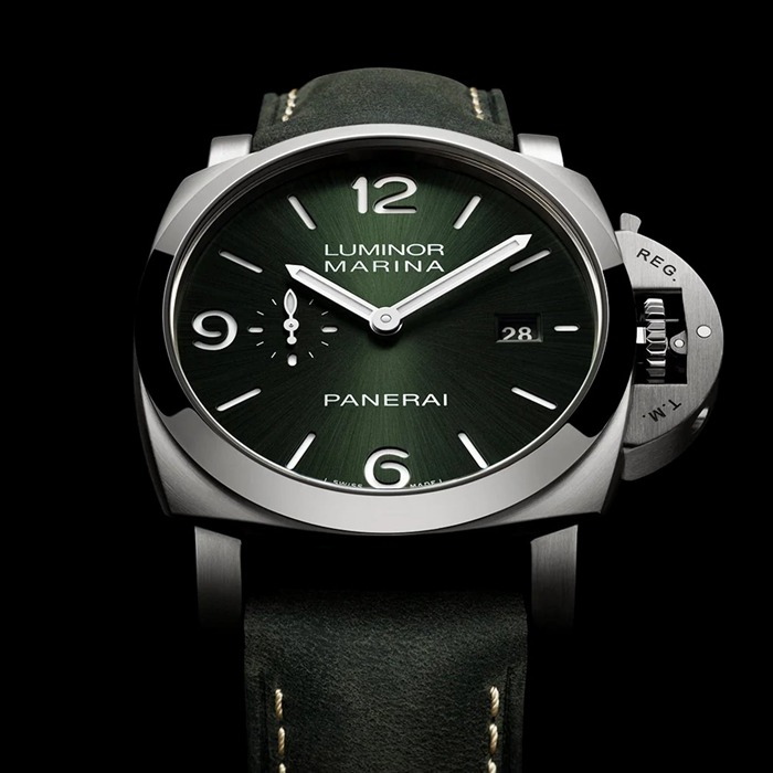 Panerai Luminor Marina Titanio 44mm Orologio Uomo Verde PAM03325 - immagine 3