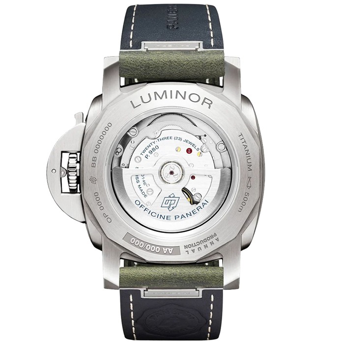 Panerai Luminor Marina Titanio 44mm Orologio Uomo Verde PAM03325 - immagine 5