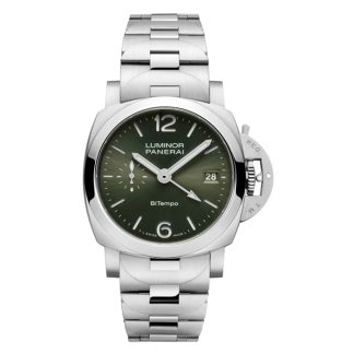 Panerai Luminor Quaranta BiTempo 40mm Orologio Uomo Verde PAM01640